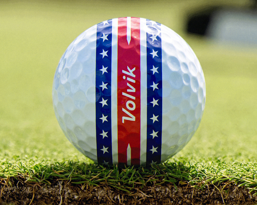 Volvik Power Soft USA Patriot Edition golf ball cover detail