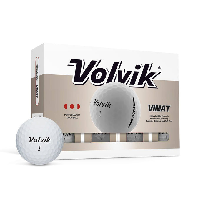 Volvik Vimat Matte Golf Balls – 1 Dozen - Matte White - Club Rehab