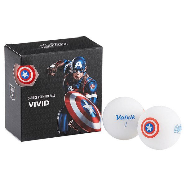 Volvik Vivid Soft Marvel Captain America Golf Balls – 4 Ball Pack - Club Rehab