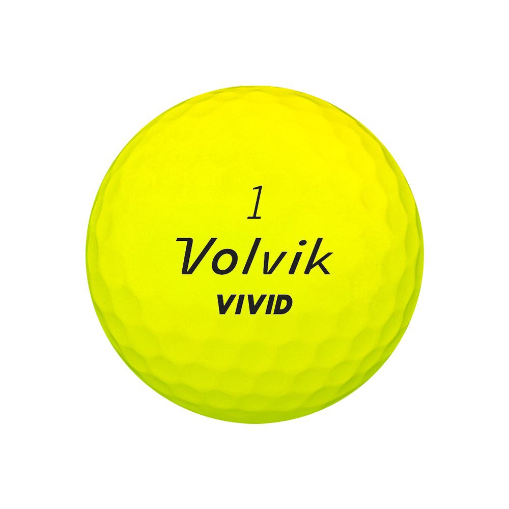 Volvik Vivid Twilight Starter Pack Yellow — ball logo