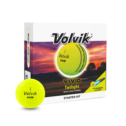 Volvik Vivid Twilight Starter Pack Yellow — ball and box