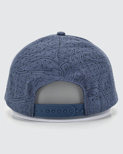 Waggle Low-Profile Snapback Hat - Loon Lake Topographic - Club Rehab