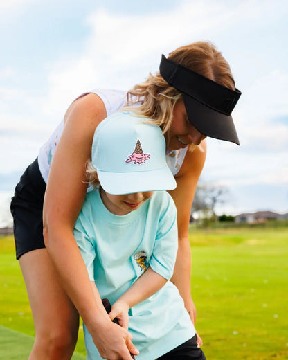 Waggle Original Snapback Hat - Scoops and Swings (Youth) - Club Rehab