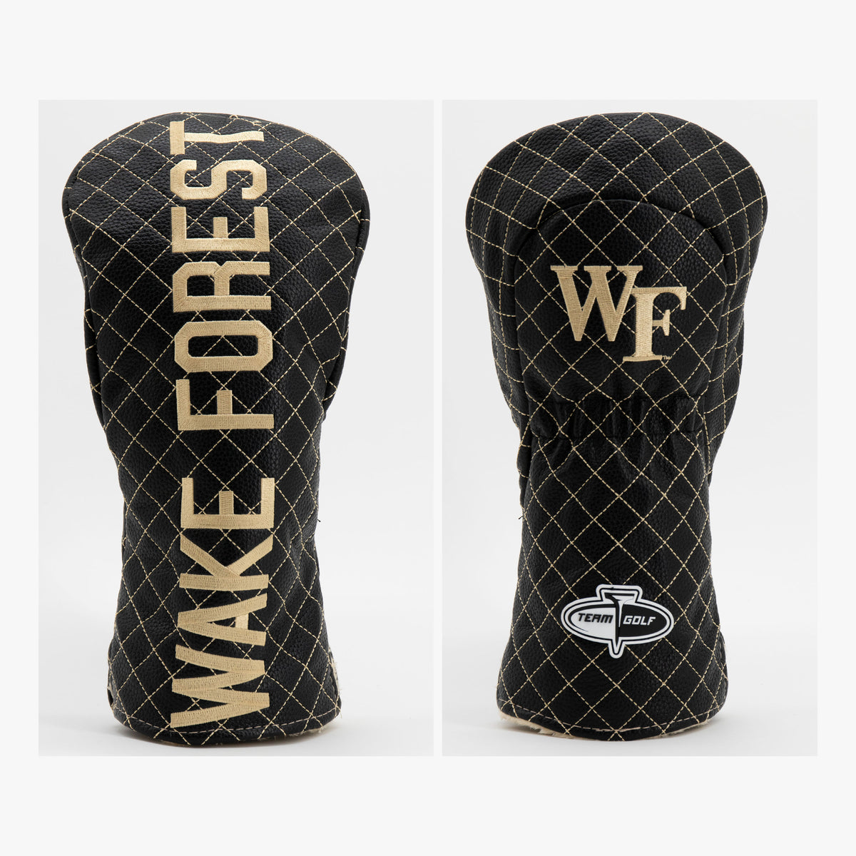 Wake Forest Demon Deacons Solid Quilted Driver Headcover, front and back views