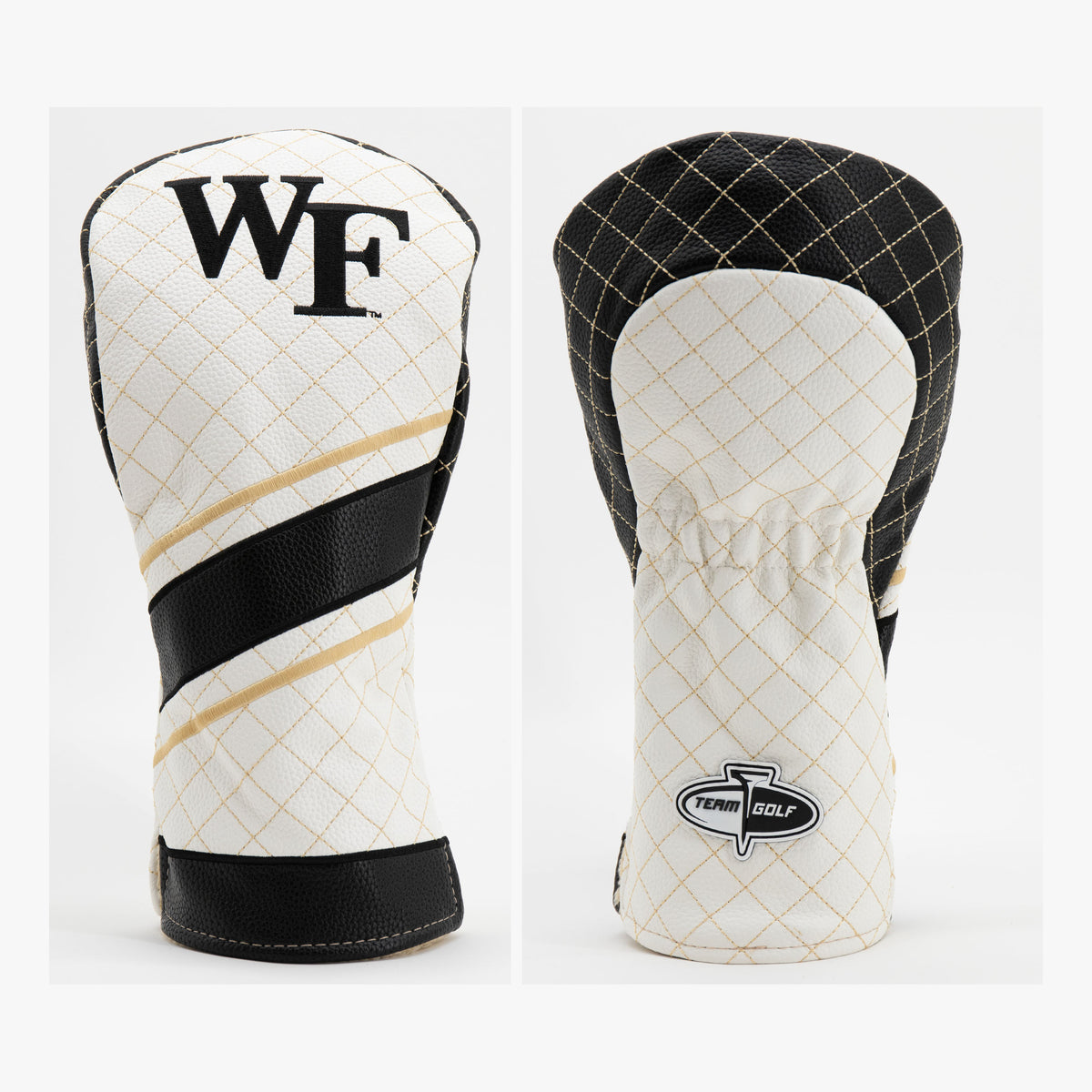 Wake Forest Demon Deacons Striped Quilted Driver Headcover, front and back views