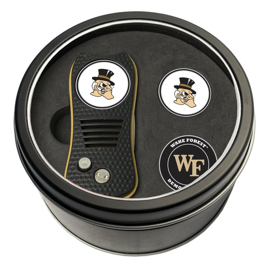 Wake Forest Demon Deacons Switchblade divot tool and ball marker tin gift set