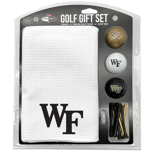 Wake Forest Demon Deacons White Microfiber Towel Golf Gift Set - Club Rehab