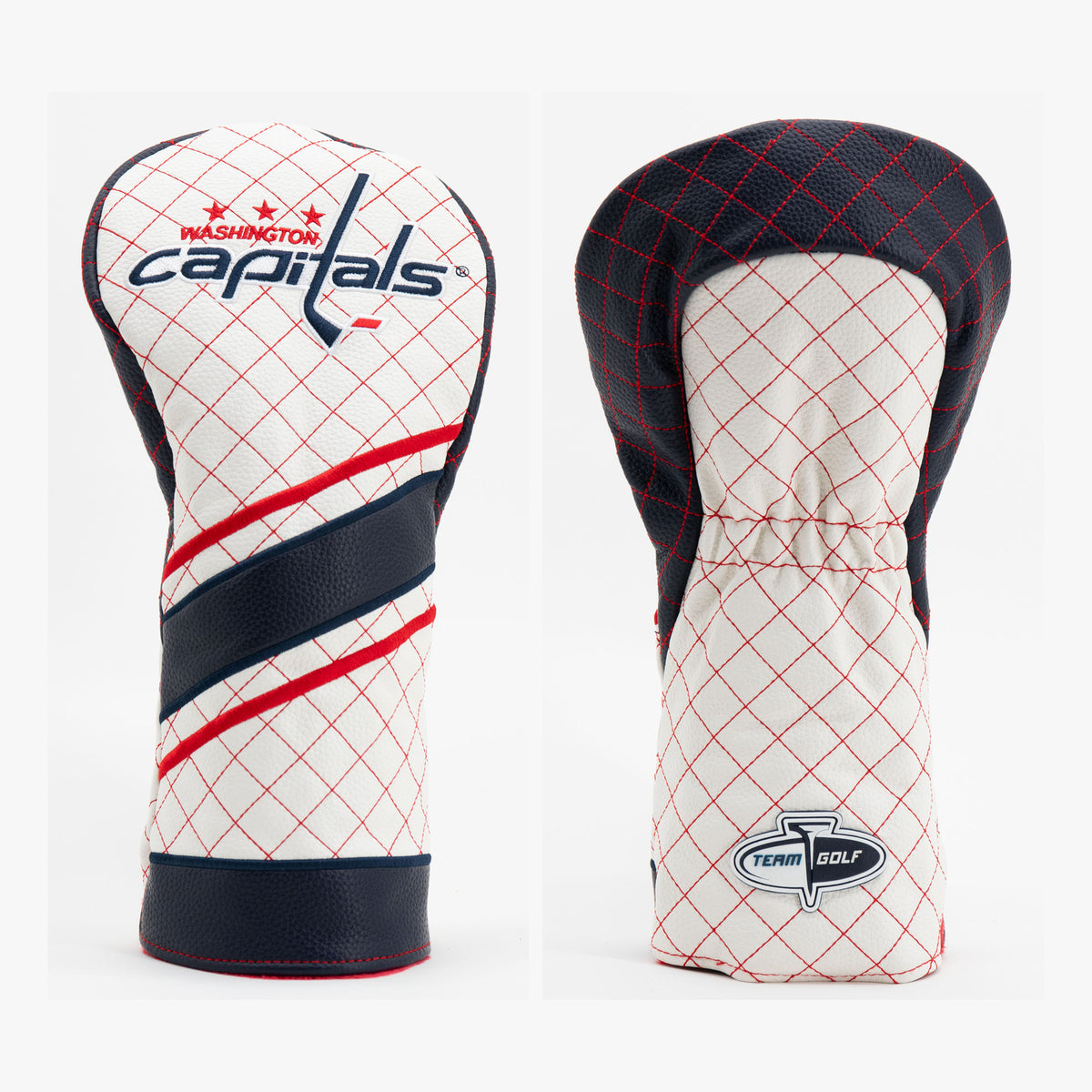 Washington Capitals Striped Quilted Driver Headcover, front and back views