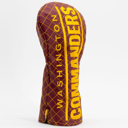 Washington Commanders Solid Driver quilted headcover, angled view