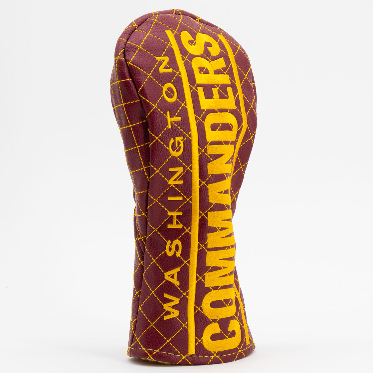 Washington Commanders Solid Fairway quilted headcover, angled view