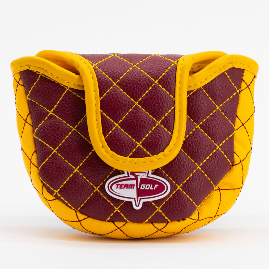 Washington Commanders solid quilted mallet putter cover, back view