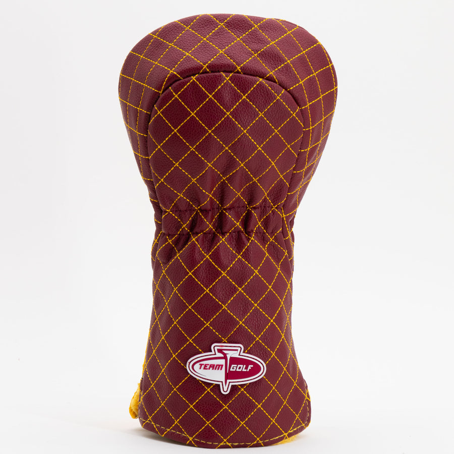 Washington Commanders split quilted driver cover, back view