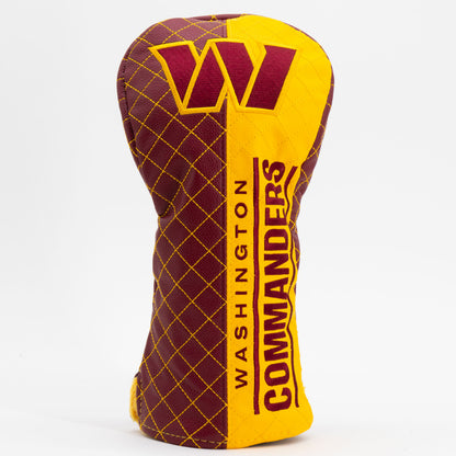 Washington Commanders Split Driver quilted headcover, front view