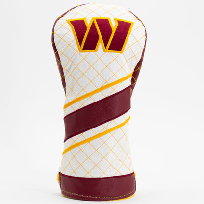 Washington Commanders Striped Driver quilted headcover, front view