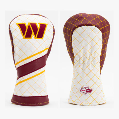 Washington Commanders Striped Quilted Fairway Headcover, front and back views