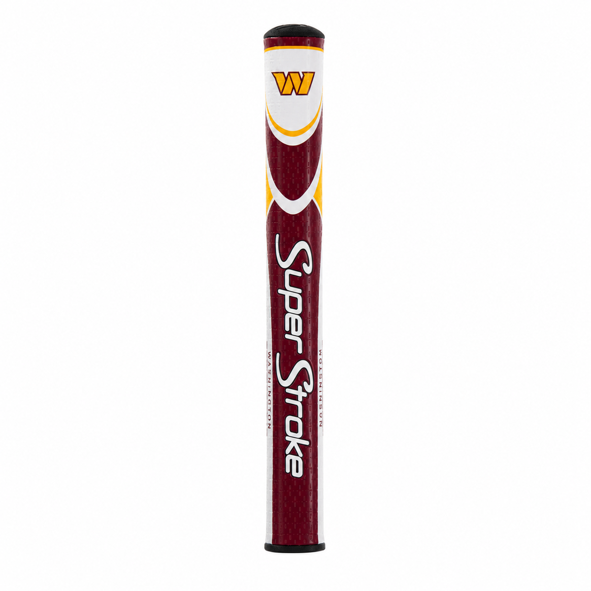 Washington Commanders SuperStroke 2.0 putter grip showing the W team logo and SuperStroke lettering, front view