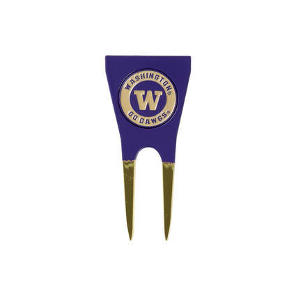Washington Huskies divot tool: reverse · round marker