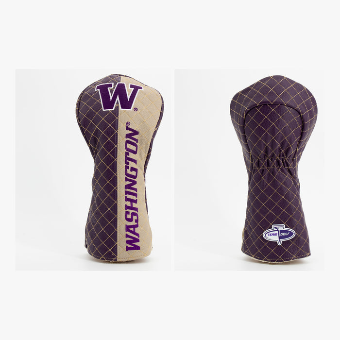 Washington Huskies Split Quilted Driver Headcover, front and back views