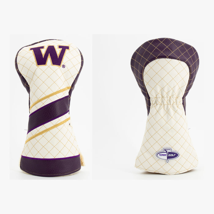 Washington Huskies Striped Quilted Driver Headcover, front and back views