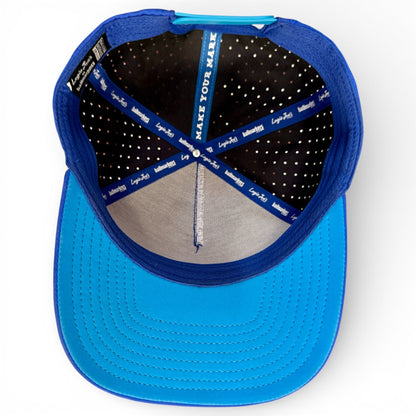 Water Ball Golf Hat | Snapback Cap | Built-in Magnetic Ball Marker Holder + Marker Included | Adjustable Blue - Club Rehab