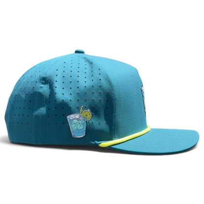 Water Hazard Golf Hat | Snapback Cap | Built-in Magnetic Ball Marker Holder + Marker Included | Adjustable - Club Rehab