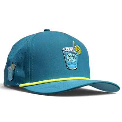 Water Hazard Golf Hat | Snapback Cap | Built-in Magnetic Ball Marker Holder + Marker Included | Adjustable - Club Rehab