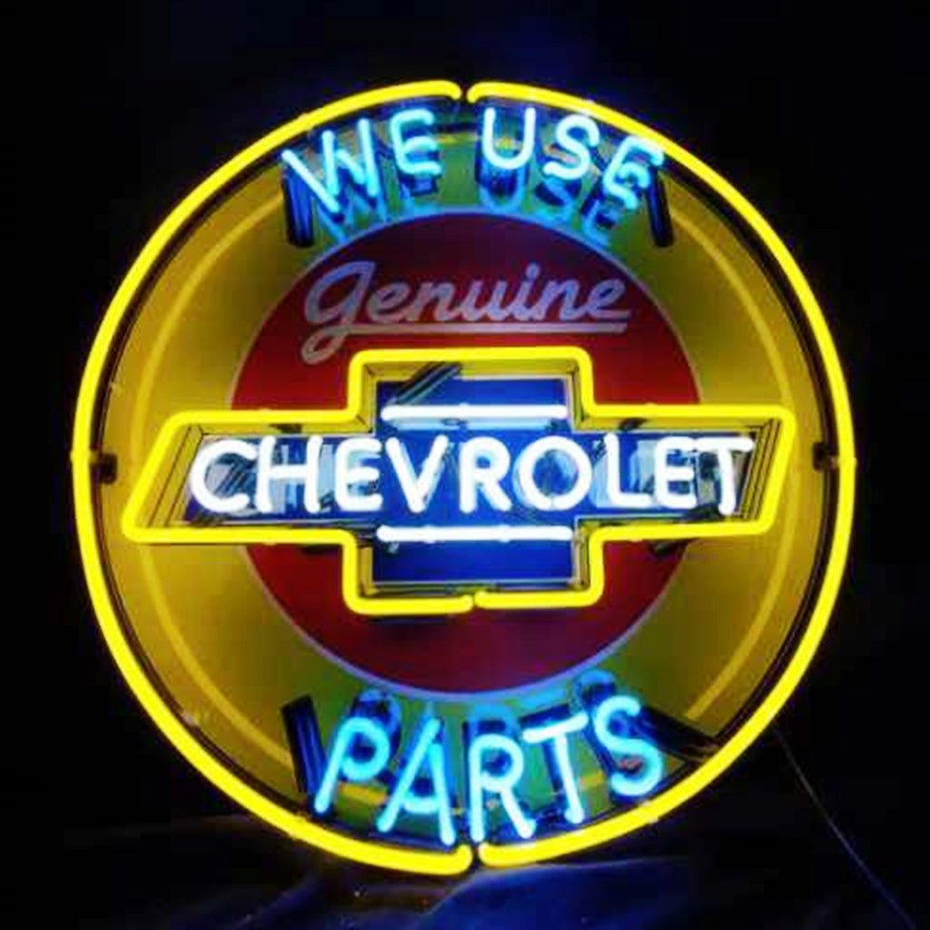 We Use Genuine Chevrolet Parts Neon Signs - Club Rehab