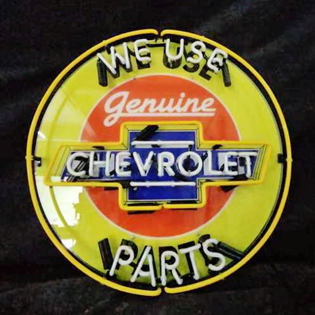 We Use Genuine Chevrolet Parts Neon Signs - Club Rehab