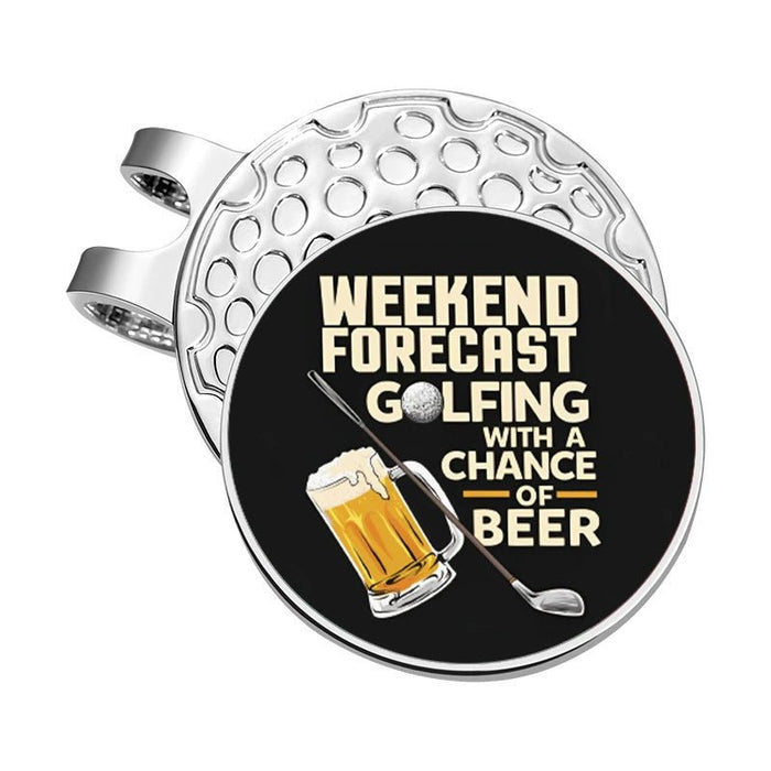 Weekend Forecast Golf Ball Marker Clip - Club Rehab