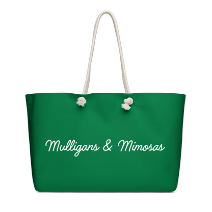Mulligans & Mimosas Kelly Green Golf Tote Bag