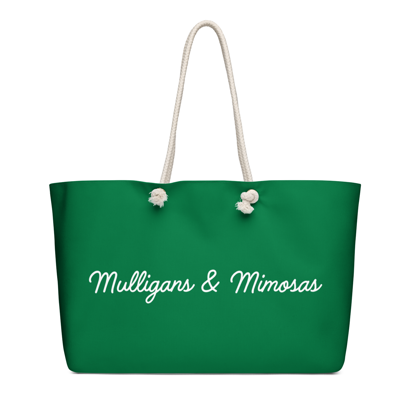 Mulligans & Mimosas Kelly Green Golf Tote Bag