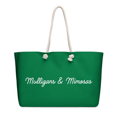 Mulligans & Mimosas Kelly Green Golf Tote Bag