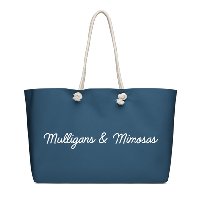 Mulligans & Mimosas Blue Golf Tote Bag