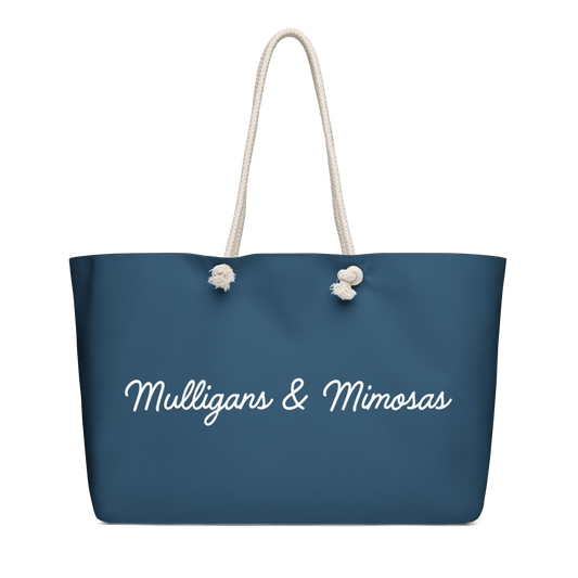 Mulligans & Mimosas Blue Golf Tote Bag