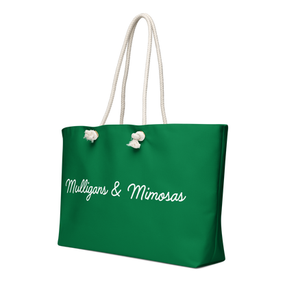 Mulligans & Mimosas Kelly Green Golf Tote Bag