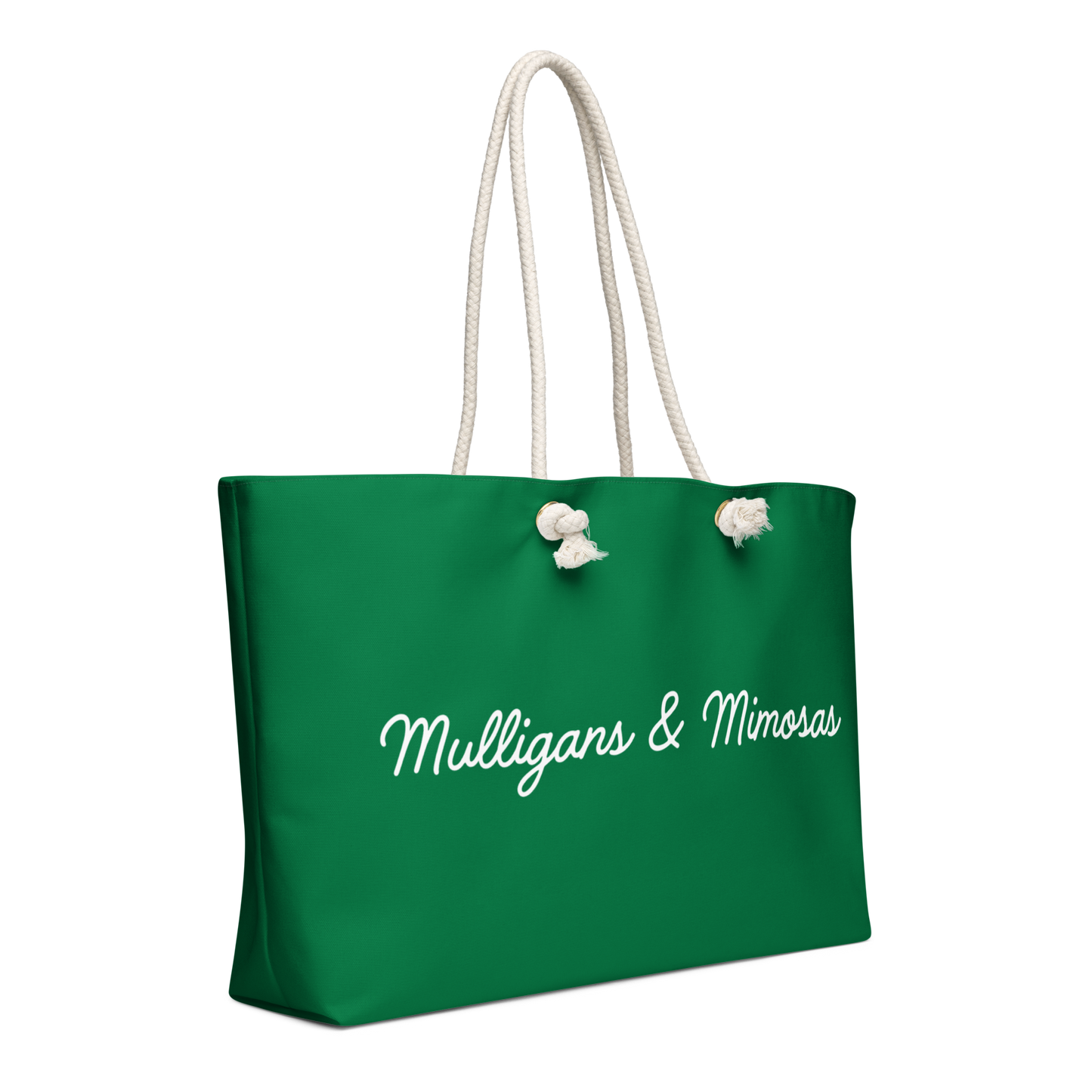 Mulligans & Mimosas Kelly Green Golf Tote Bag