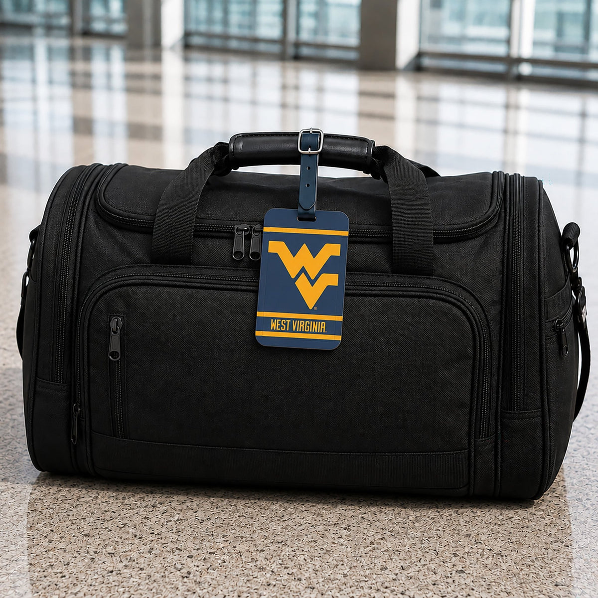 West Virginia Mountaineers plastic golf bag tag by Team Golf, product photo 5