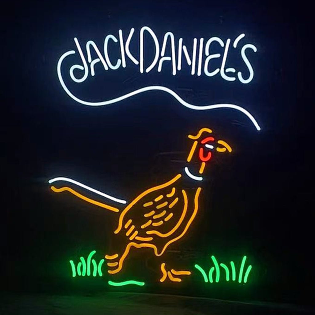 Whiskey Logo Jack Daniel's Pheasant Neon Signs Light - Club Rehab