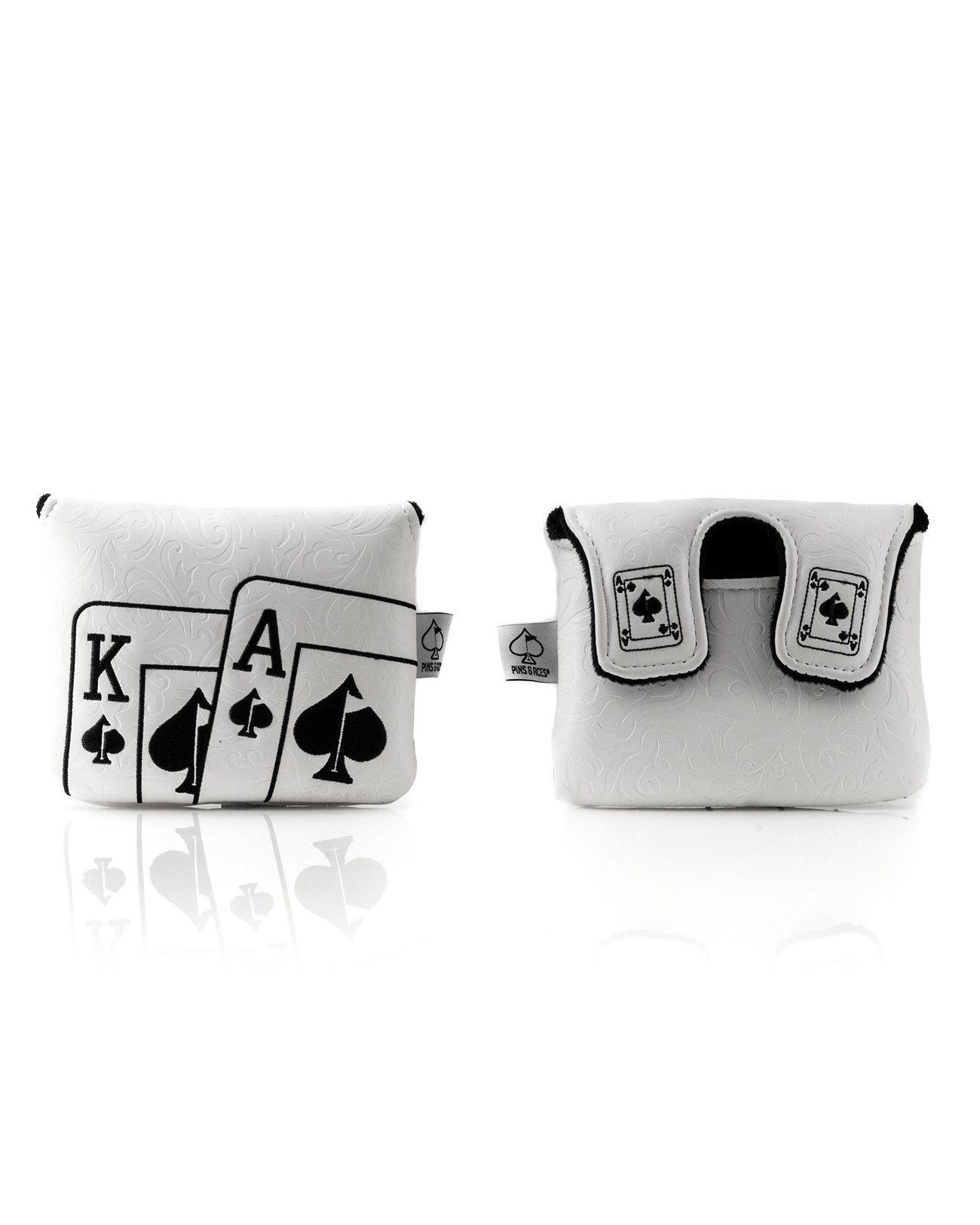 White Out Ace of Spades - Center Shaft Mallet Putter Cover - Club Rehab