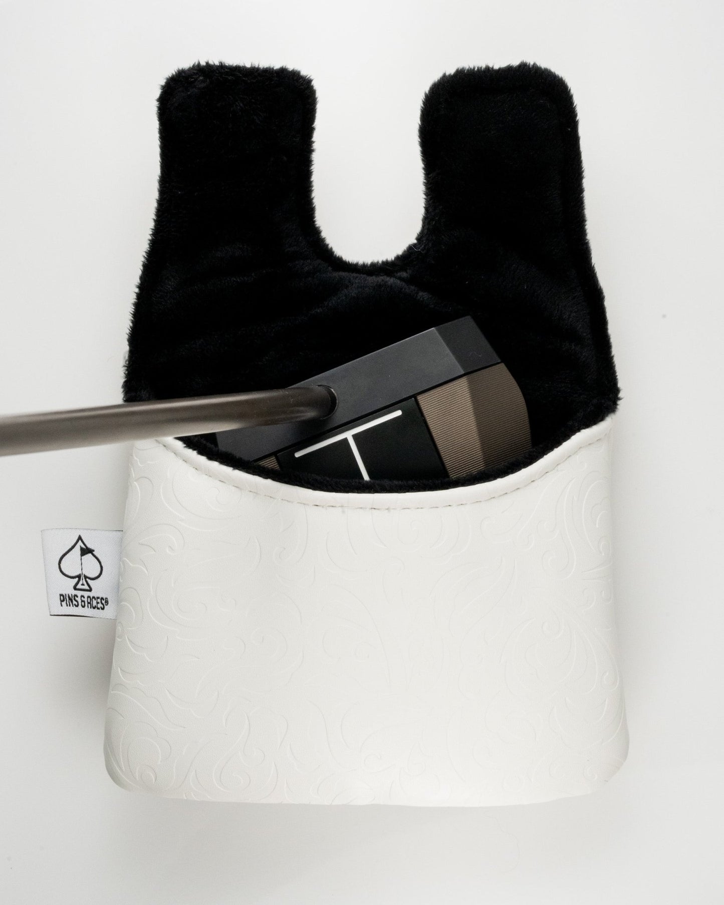 White Out Ace of Spades - Center Shaft Mallet Putter Cover - Club Rehab