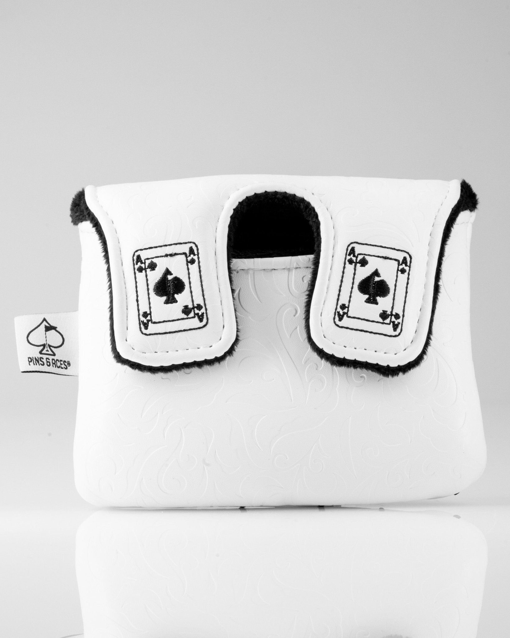 White Out Ace of Spades - Center Shaft Mallet Putter Cover - Club Rehab