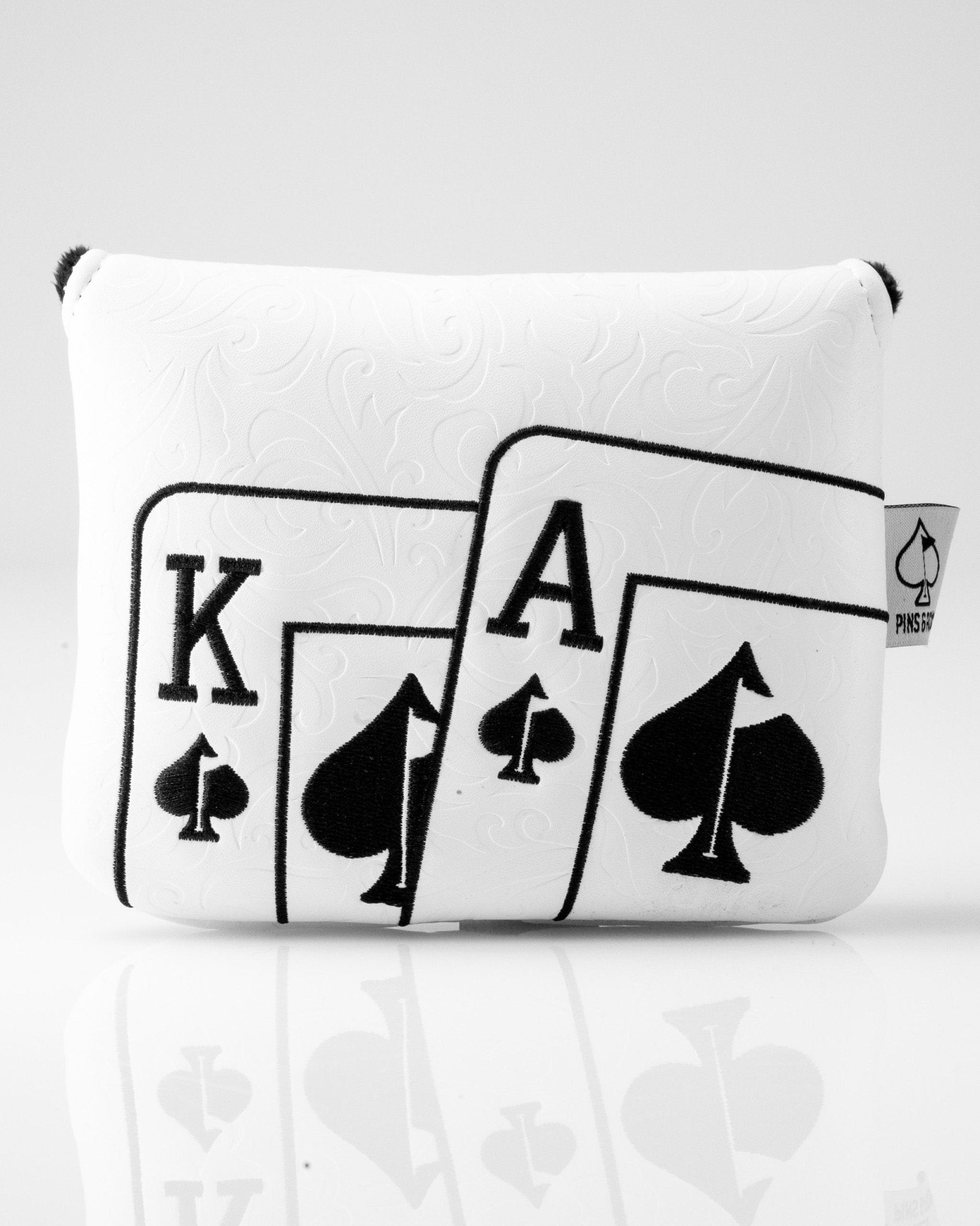 White Out Ace of Spades - Center Shaft Mallet Putter Cover - Club Rehab