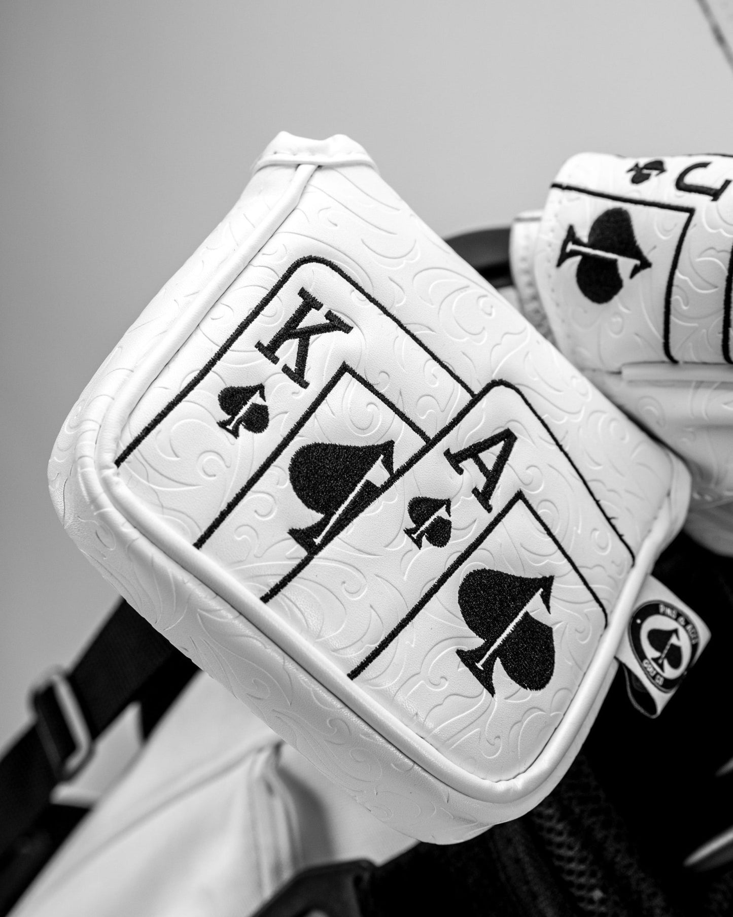 White Out Ace of Spades - Mallet Putter Cover - Club Rehab