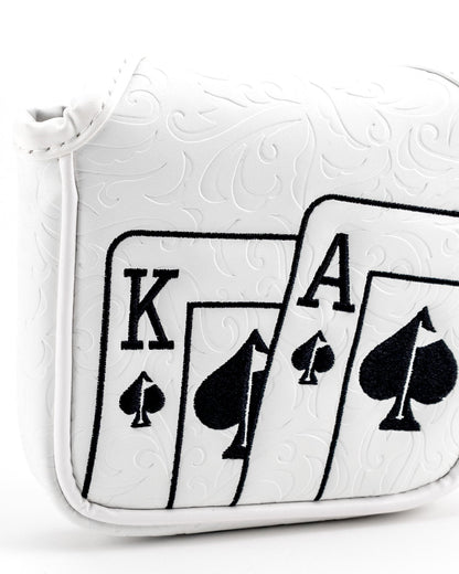 White Out Ace of Spades - Mallet Putter Cover - Club Rehab