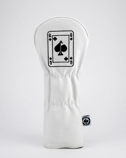 White Out Queen of Spades - Fairway Cover - Club Rehab