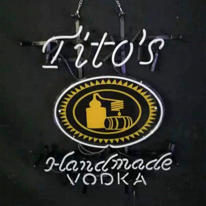 White Tito's Handmade Vodka Neon Signs Light - Club Rehab