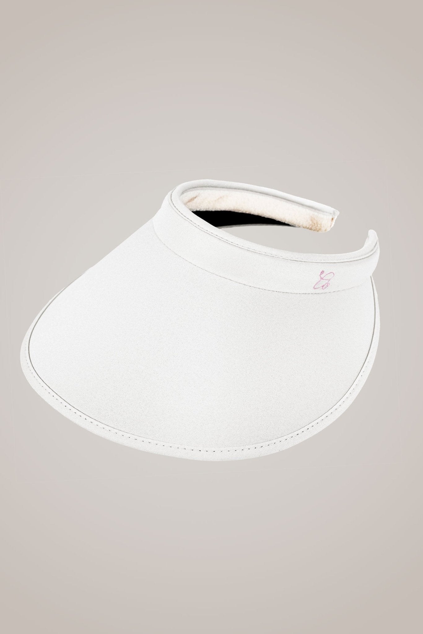 White Wide Brim Slide On Visor - Club Rehab