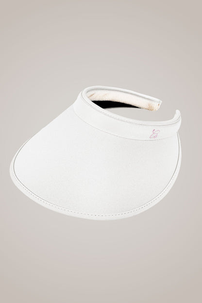 White Wide Brim Slide On Visor - Club Rehab