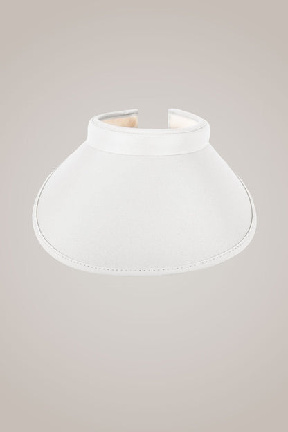White Wide Brim Slide On Visor - Club Rehab