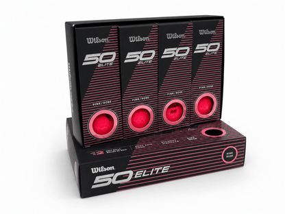 Wilson Staff Fifty Elite Golf Balls – 12 Pack - Pink Rose - Club Rehab